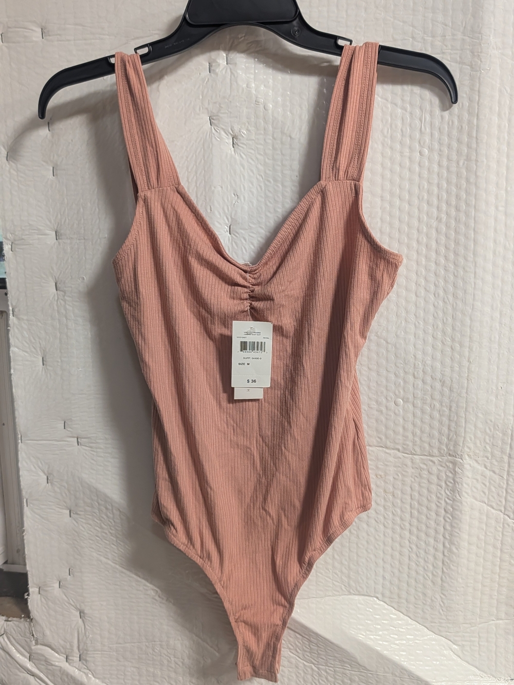 Society + Stitch Ribbed Dusty Rose Tank Bodysuit